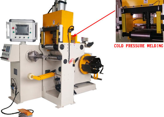 Automatic Conductor Aluminium Foil And Copper Foil Winding Machine With Cold Pressure Welding And 1 Set Foil Decoiler