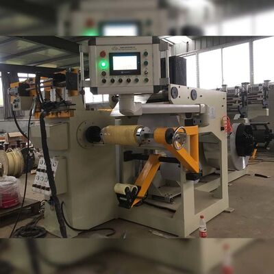 精度コイル巻線用、毎分35回転のトランスフォイル巻線機、デコイラー径480-520mm、溶接機速度0.8m/min